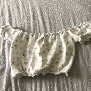 crop top, soft, flowers all over